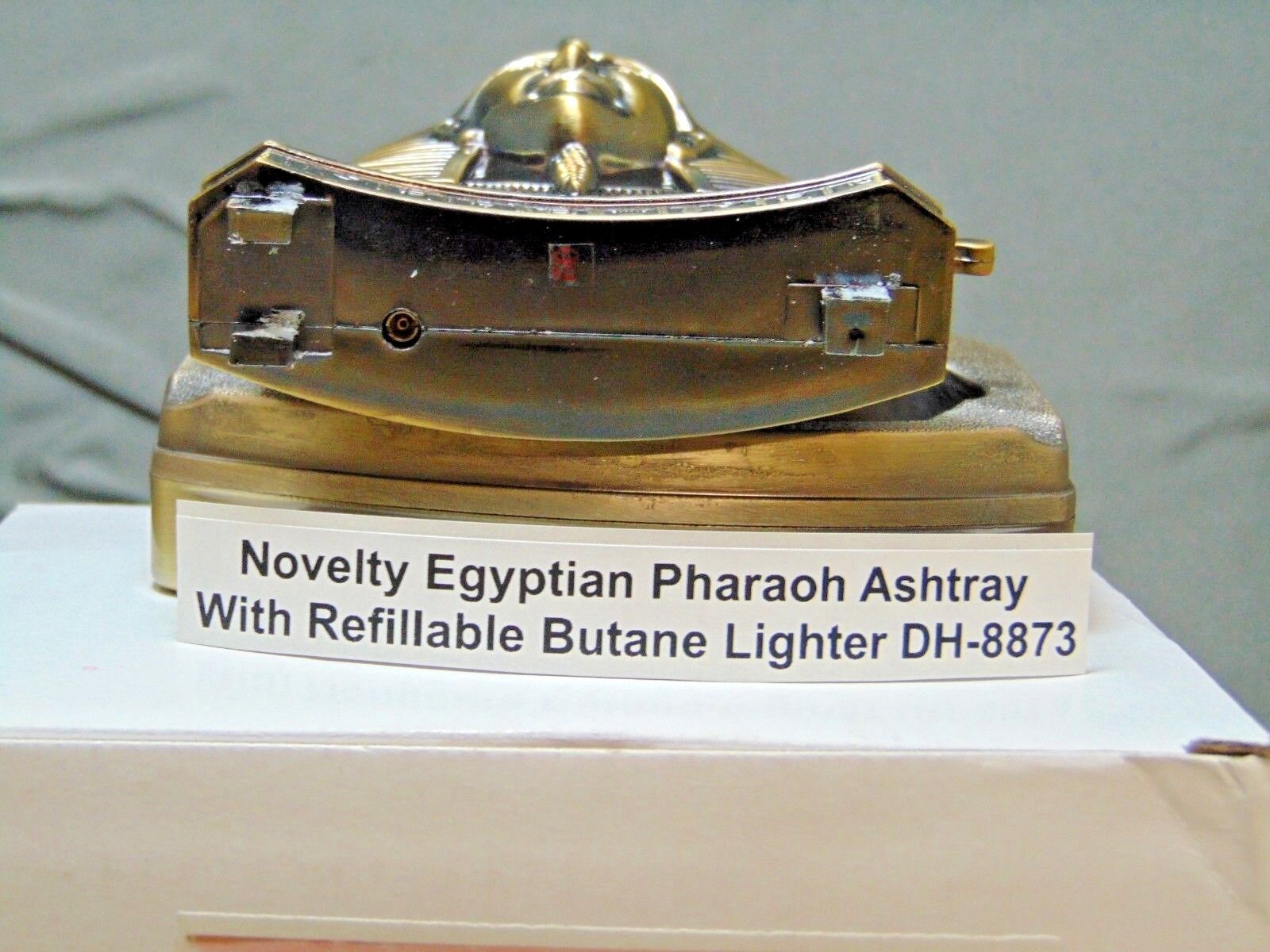 Novelty Egyptian Pharaoh Shape Ashtray With Refillable Lighter USA Stocked