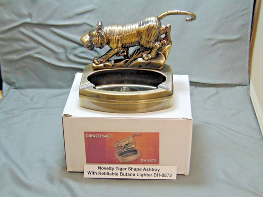 Novelty Tiger Shape Ashtray With Refillable Lighter USA Stocked And Shipped