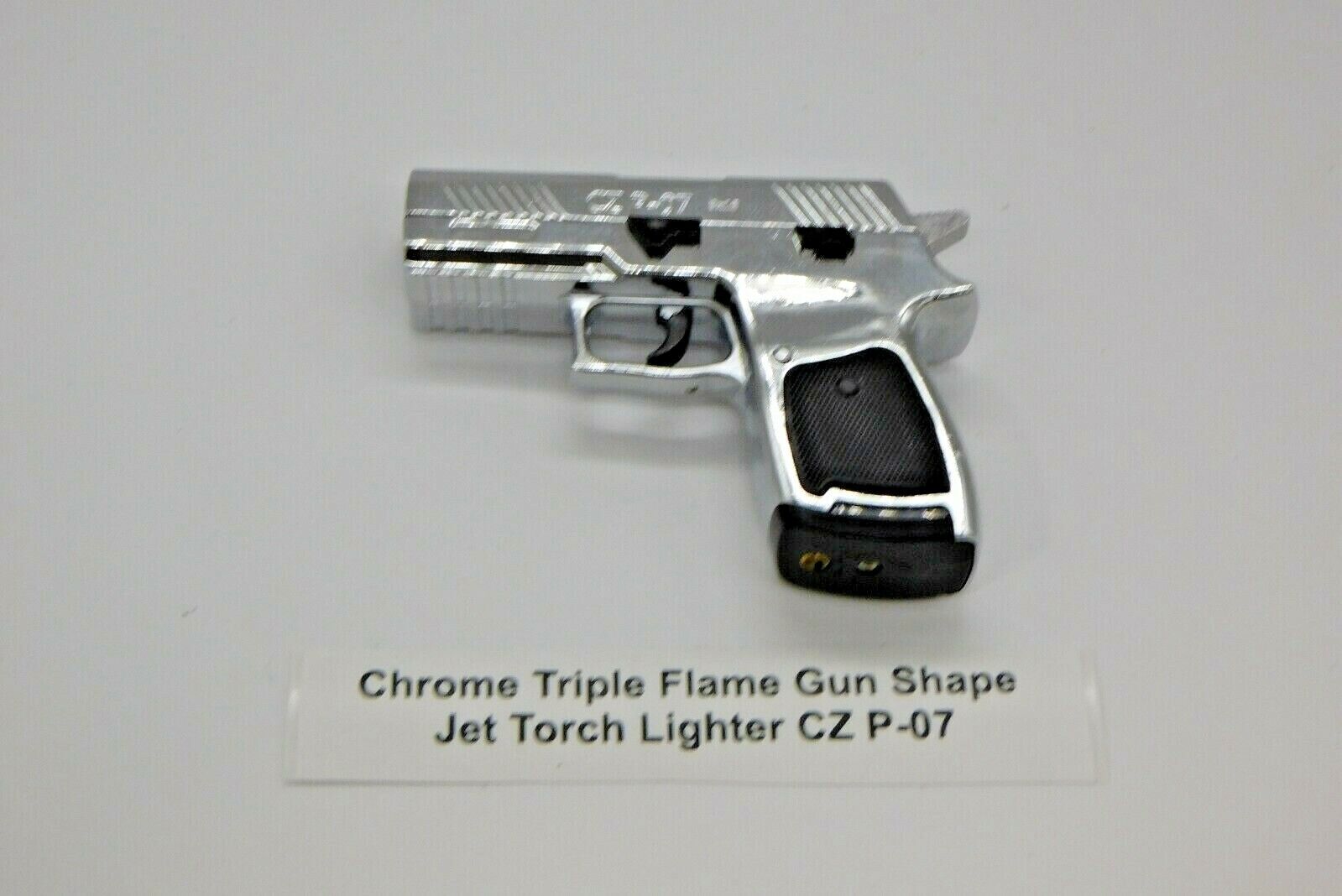 Triple Flame Gun Shape Jet Torch Lighter Choice Of 3 Colors USA Stocked