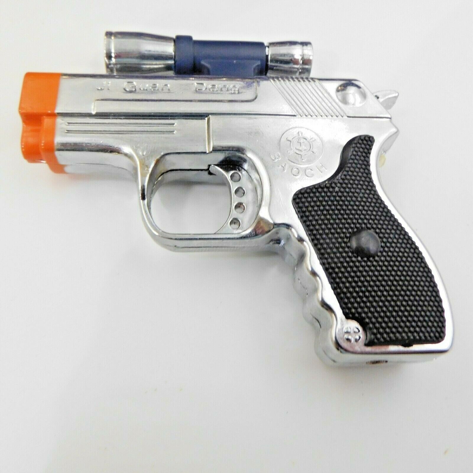 Pistol Gun Style Butane Jet Torch Lighter with White Flashlight Site USA Stocked