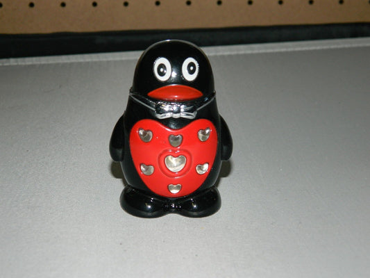 Red Front Penguin Shaped Jet Torch Lighter With Flashing LED Colorful Lights 