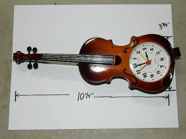 Violin Shaped Alarm Clock USA Stocked And Shipped Battery Operated