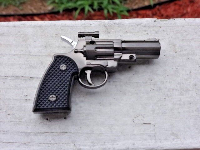 Revolver Pistol Gun Shape Jet Torch Lighter Small Pocket Size USA Stock And Ship