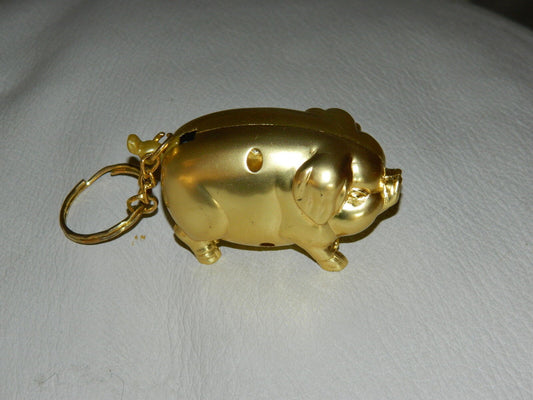 Cute Bronze Pig Shaped Butane Lighter Farm And Barn Keychain Lighter USA Stocked