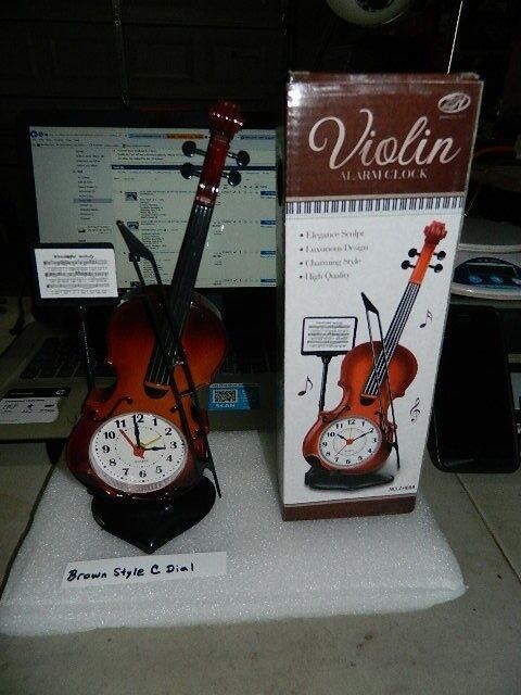 Violin Shaped Alarm Clock USA Stocked And Shipped Battery Operated