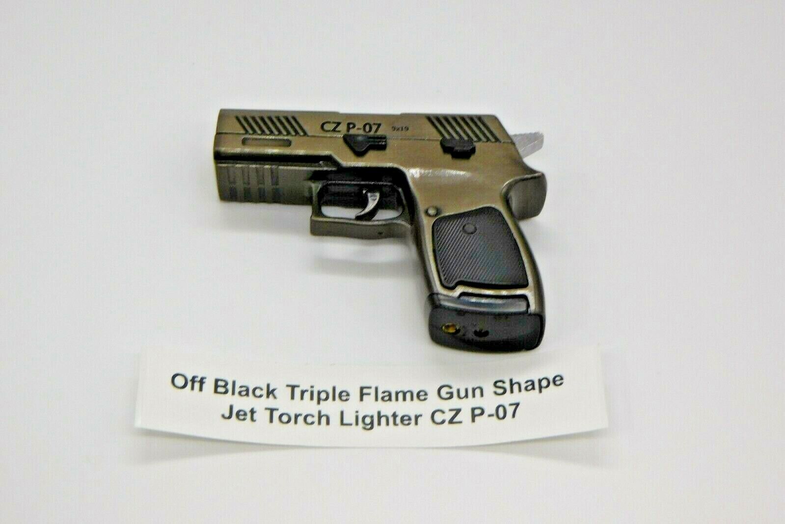 Triple Flame Gun Shape Jet Torch Lighter Choice Of 3 Colors USA Stocked