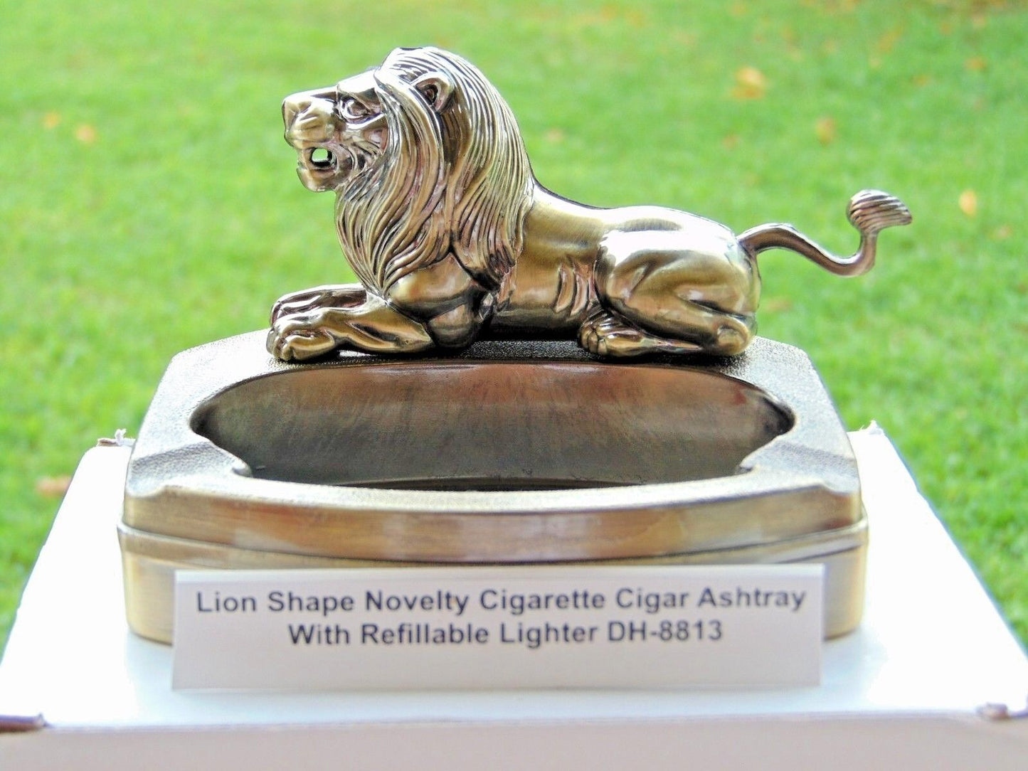 Novelty Lion Shape Ashtray With Refillable Lighter USA Stocked And Shipped