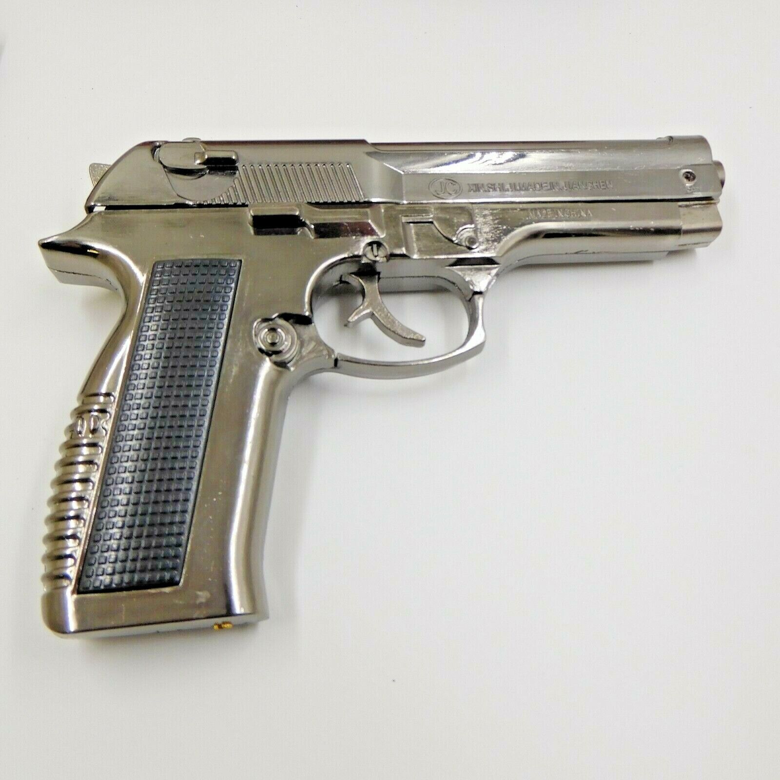 Chrome Metal Slide Action Gun Pistol Jet Torch Lighter USA Stocked And Shipped