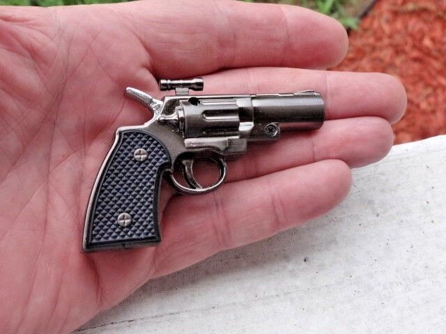 Revolver Pistol Gun Shape Jet Torch Lighter Small Pocket Size USA Stock And Ship