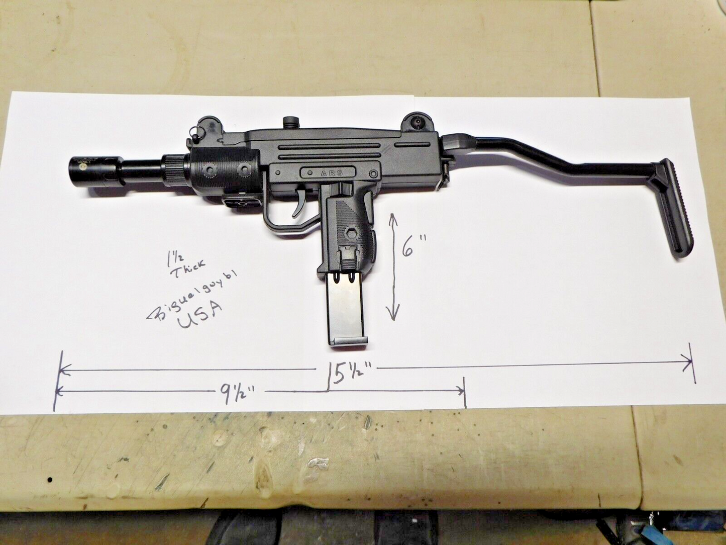 UZI 9mm Submachine Gun Pistol Jet Torch Lighter Combo USA Stocked & Shipped