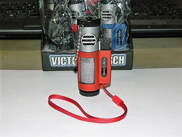 Quad Jet Torch Lighter 4 Burners For Plumbing Includes Wii Wrist Strap USA Stock