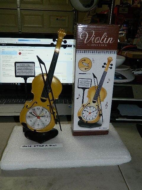 Violin Shaped Alarm Clock USA Stocked And Shipped Battery Operated