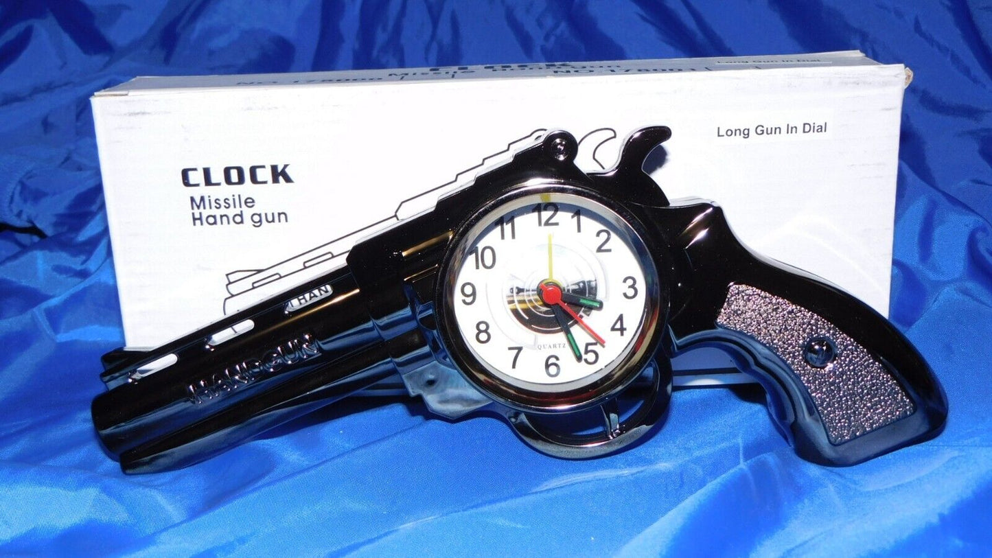 Chrome Gun Shape Alarm Clock USA Stocked and Shipped