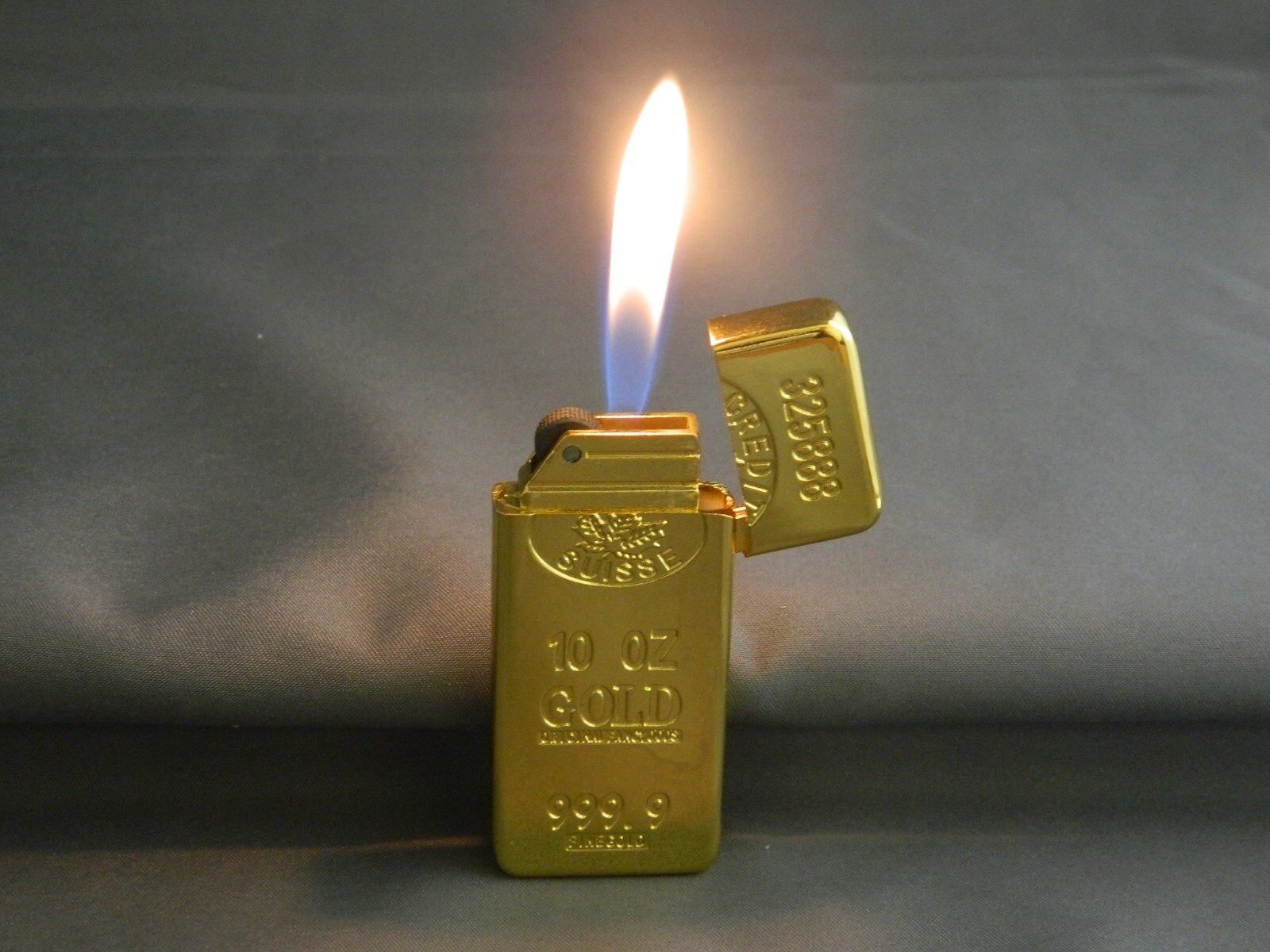 Ultra Thin Gold Bar Shaped Sophisticated Butane Lighter 999.9 USA Stock & Ship