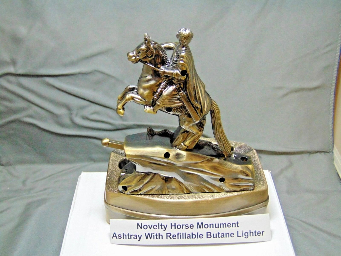 Novelty Statue Horse Shape Ashtray With Refillable Lighter Peter St. Petersburg