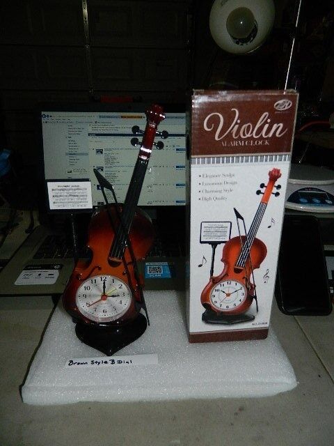 Violin Shaped Alarm Clock USA Stocked And Shipped Battery Operated