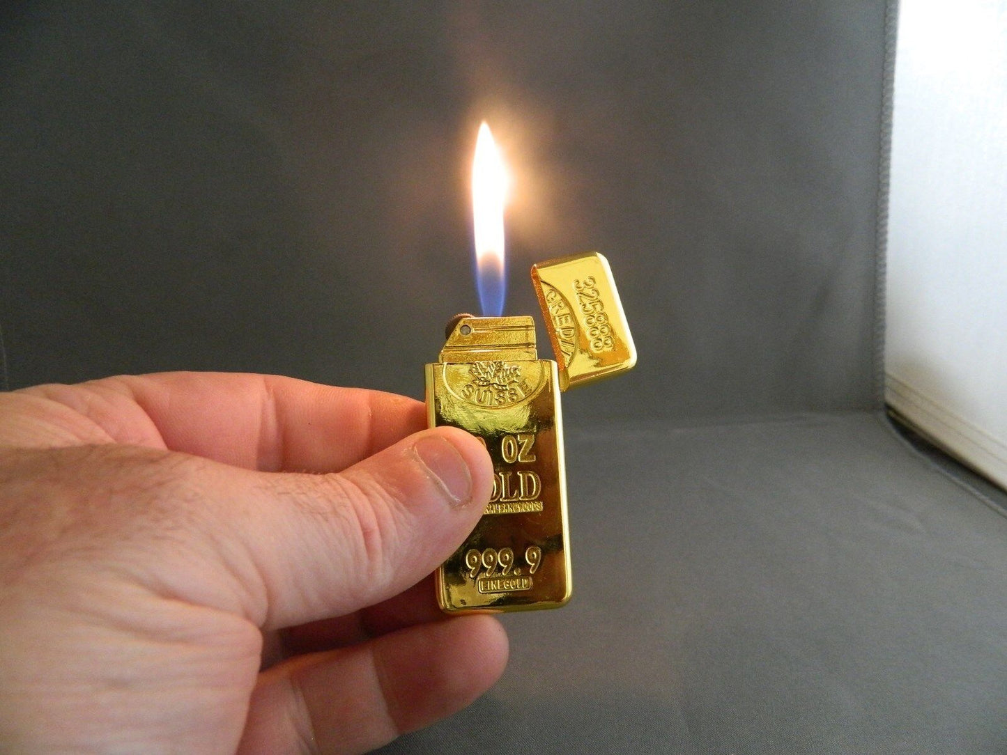 Ultra Thin Gold Bar Shaped Sophisticated Butane Lighter 999.9 USA Stock & Ship