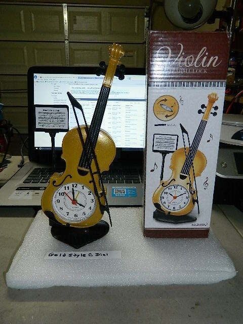 Violin Shaped Alarm Clock USA Stocked And Shipped Battery Operated