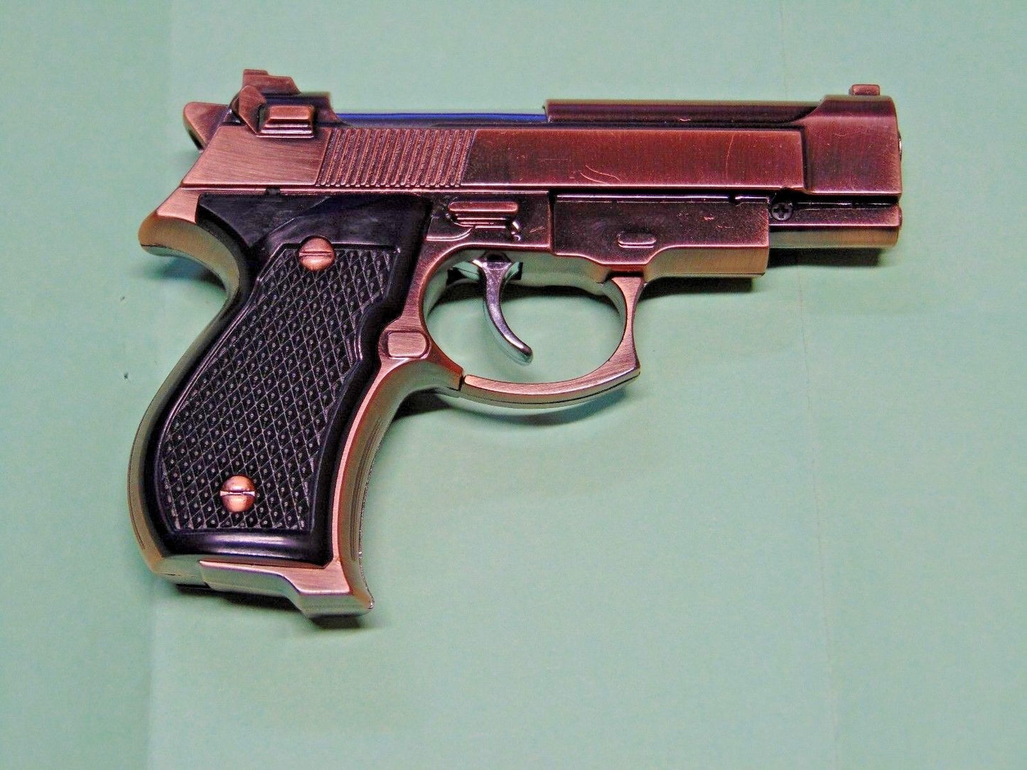 Bronze Beretta M92G CQB Shaped Novelty Pistol Gun Jet Torch Lighter USA Stocked