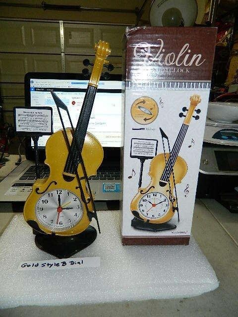 Violin Shaped Alarm Clock USA Stocked And Shipped Battery Operated